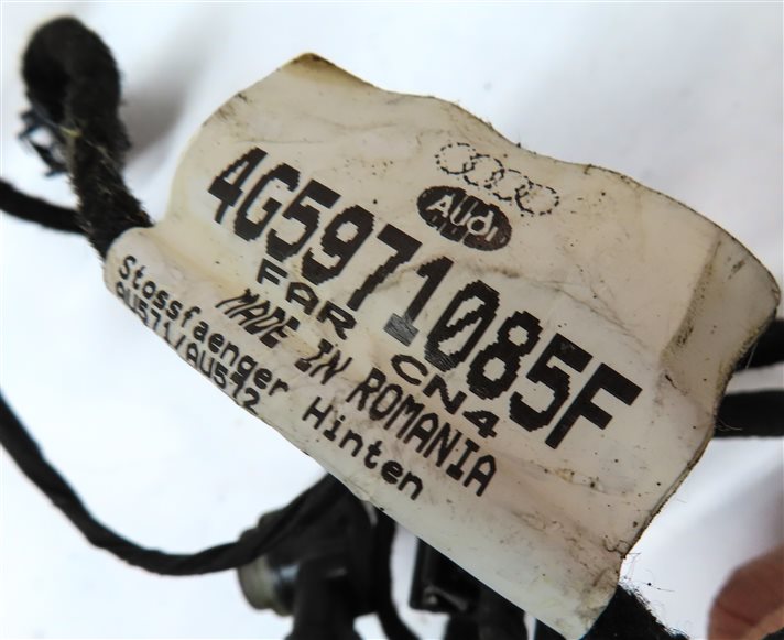 Thumbnail 4: 14 AUDI A6 C7 4G REAR PARK ASSIST PDC DISTANCE CONTROL WIRE SENSOR SET/4 (White)