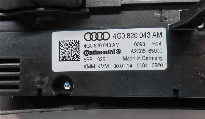 Thumbnail 7: 2014 AUDI A6 (C7 4G) FRONT CENTER DASH HEAT AIR AC HVAC CLIMATE CONTROL PANEL