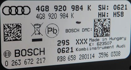 Thumbnail 14: 14 AUDI A6 C7 4G 3.0L SUPER CTUA SPEEDOMETER ECM BCM IMMOBILIZER KEY SET (142k)