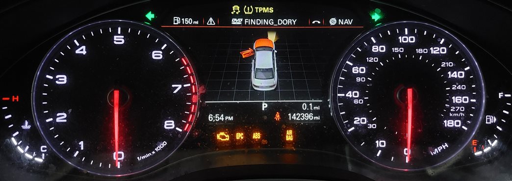 Thumbnail 2: 14 AUDI A6 C7 4G 3.0L SUPER CTUA SPEEDOMETER ECM BCM IMMOBILIZER KEY SET (142k)