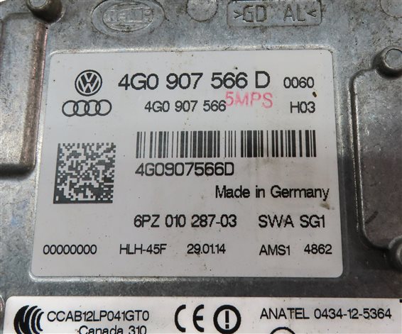 Thumbnail 6: 2012-2015 AUDI A6 S6 (C7) RIGHT PASSENGER REAR BLIND SPOT ALERT MODULE (MASTER)