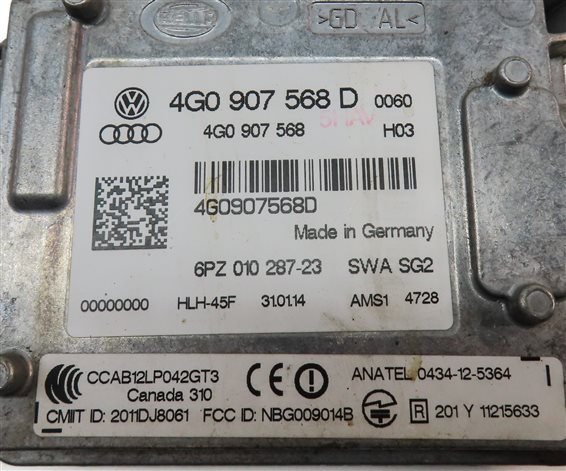 Thumbnail 6: 2012-2015 AUDI A6 S6 (C7) LEFT DRIVER REAR BLIND SPOT ALERT MODULE (SLAVE)