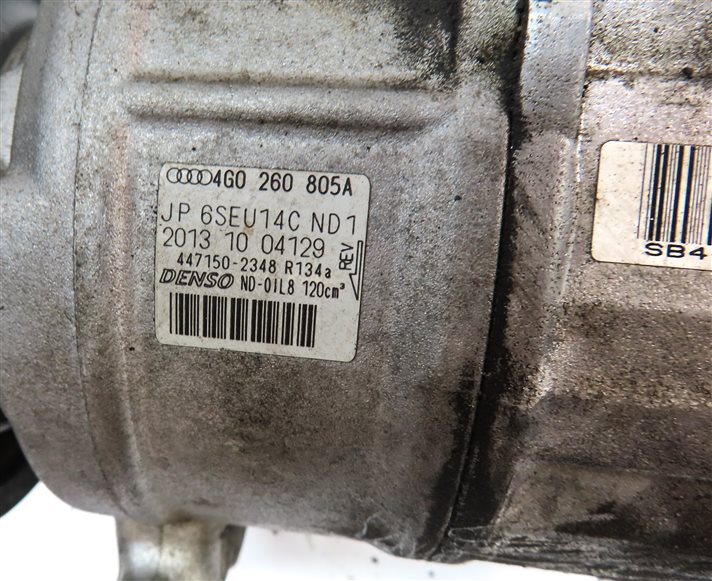 Thumbnail 7: 2012-2015 AUDI A6 A7 (C7 4G8) 3.0L SUPERCHARGED ENGINE A/C AIR COMPRESSOR PUMP