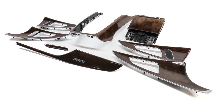 Thumbnail 1: 2014 AUDI A6 (C7 4G) INTERIOR FRONT DASH CENTER CONSOLE DOOR TRIM SET/8 (Walnut)