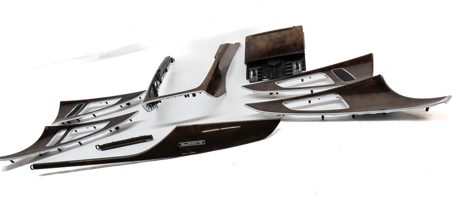 Thumbnail 2: 2014 AUDI A6 (C7 4G) INTERIOR FRONT DASH CENTER CONSOLE DOOR TRIM SET/8 (Walnut)