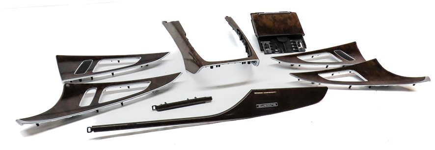 Thumbnail 3: 2014 AUDI A6 (C7 4G) INTERIOR FRONT DASH CENTER CONSOLE DOOR TRIM SET/8 (Walnut)