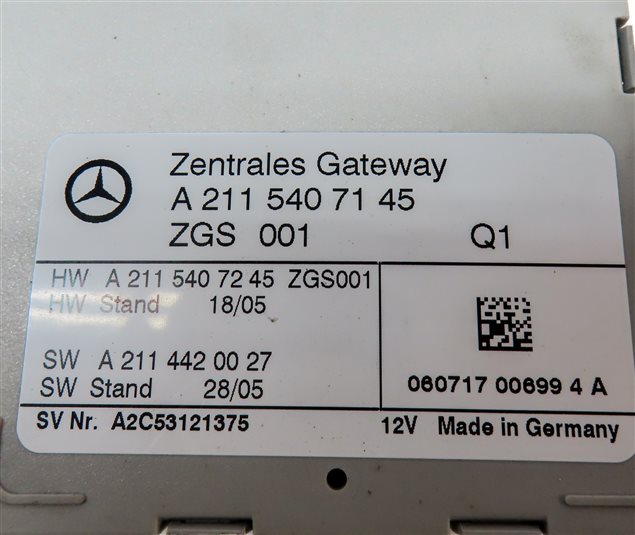 Thumbnail 5: 2007 MERCEDES CLS63 AMG (W219) CENTRAL GATEWAY CONTROL MODULE