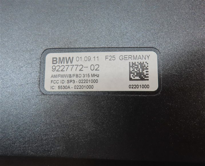 Thumbnail 6: 2012 BMW X3 (F25) RADIO STEREO AUDIO ANTENN AMPLIFIER DIVERSITY MODULE