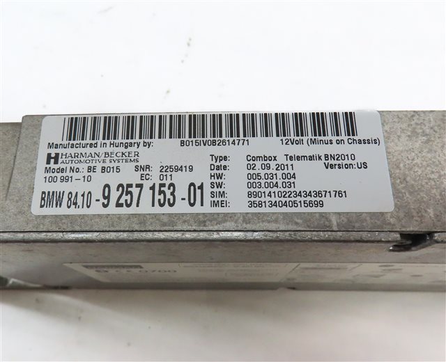 Thumbnail 7: 11-16 BMW 3 / 7 / X3 (F01 F25 F30) BLUETOOTH TELEMATICS COMBOX CONTROL MODULE
