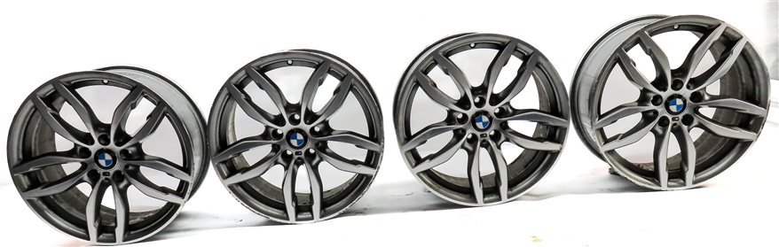 Thumbnail 2: 2015-2018 BMW X3 F25 19X8.5 IN 5 DOUBLE SPOKE w/out DIMPLE WHEEL RIM SET/4