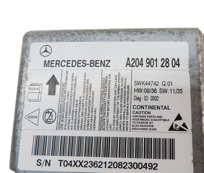 Thumbnail 6: 12-14 MERCEDES C250 C300 C350 C63 AMG (W204) SEDAN SRS BAGG CONTROL MODULE