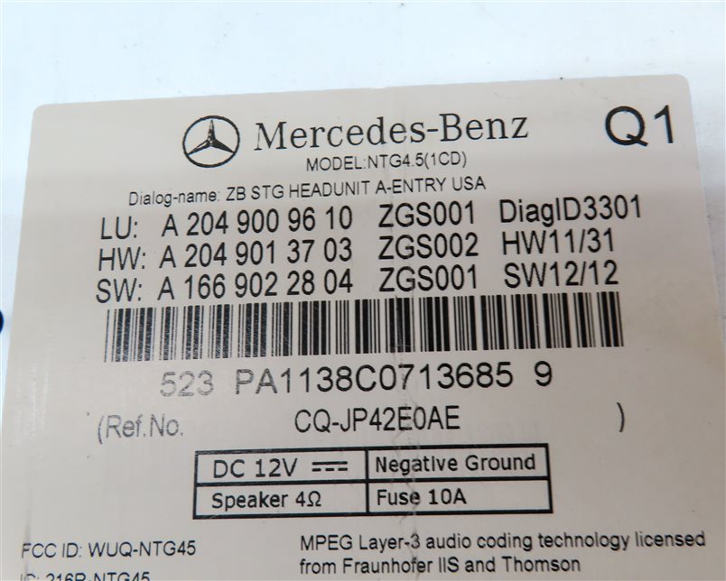 Thumbnail 9: 2013 MERCEDES BENZ C250 C300 C350 (W204) GPS NAVIGATION CD RADIO STEREO RECEIVER