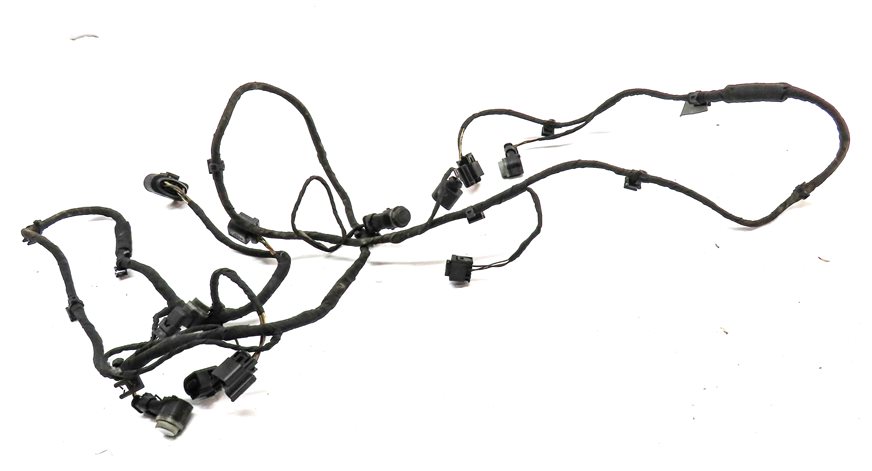 Thumbnail 2: 13 AUDI Q7 (4L) FRONT PARK ASSIST PDC DISTANCE CONTROL WIRE SENSOR SET/4 (White)