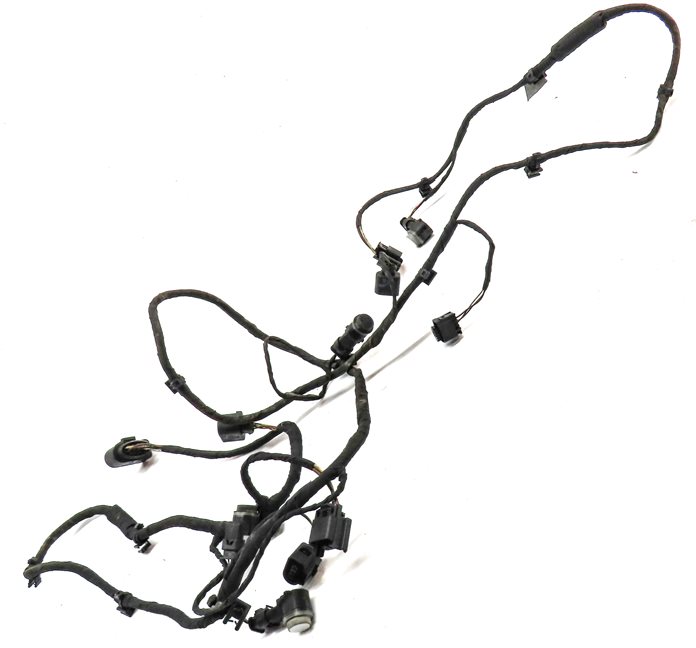 Thumbnail 3: 13 AUDI Q7 (4L) FRONT PARK ASSIST PDC DISTANCE CONTROL WIRE SENSOR SET/4 (White)