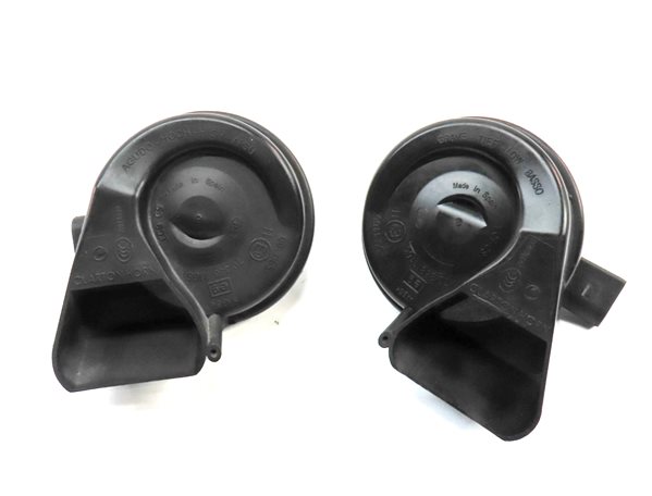 Thumbnail 2: 2007-2015 AUDI Q7 R8 (4L 4S) HIGH & LOW TONE NOTE SIGNAL SAFETY HORN SET-2