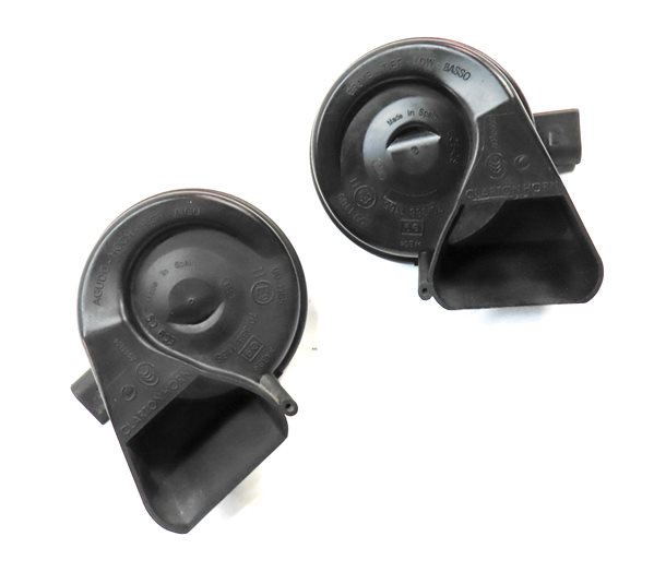 Thumbnail 3: 2007-2015 AUDI Q7 R8 (4L 4S) HIGH & LOW TONE NOTE SIGNAL SAFETY HORN SET-2