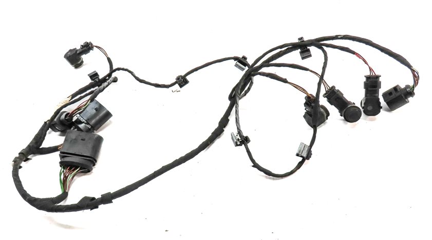 Thumbnail 2: 13 AUDI Q7 (4L) REAR PARK ASSIST PDC DISTANCE CONTROL WIRE SENSOR SET/4 (White)