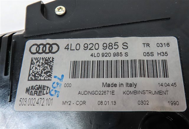 Thumbnail 7: 2013-2015 AUDI Q7 (4L) SPEEDOMETER INSTRUMENT GAUGE CLUSTER (MPH / USA) (148k)