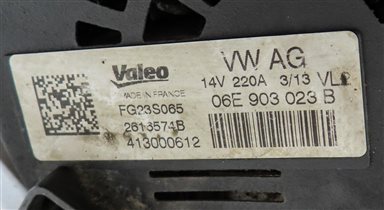 Thumbnail 7: 2013-2015 AUDI Q7 (4L) 3.0L CTW SUPERCHARGED ENGINE 220A / 220 AMP ALTERNATOR