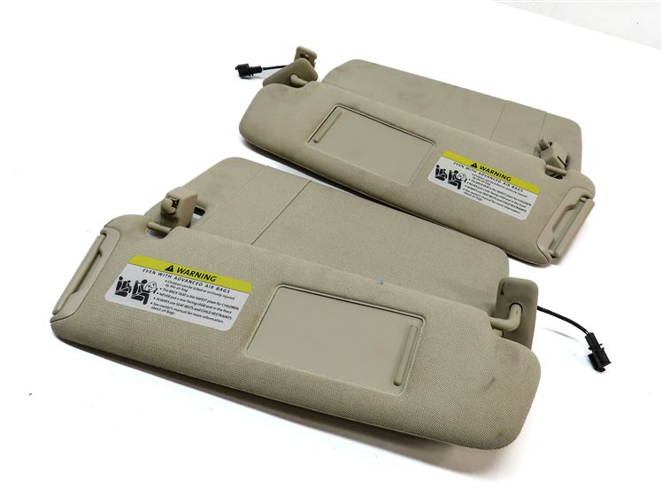 2007-2015 AUDI Q7 (4L) FRONT LEFT & RIGHT SUN VISOR SUNVISOR SHADE SET (Beige)