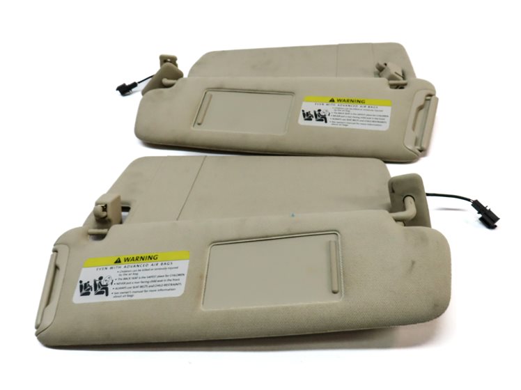 Thumbnail 2: 2007-2015 AUDI Q7 (4L) FRONT LEFT & RIGHT SUN VISOR SUNVISOR SHADE SET (Beige)