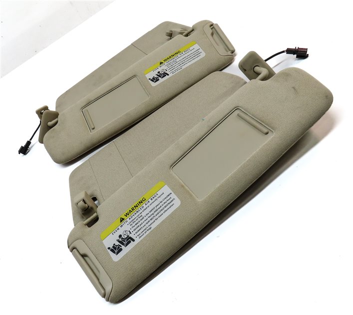 Thumbnail 3: 2007-2015 AUDI Q7 (4L) FRONT LEFT & RIGHT SUN VISOR SUNVISOR SHADE SET (Beige)