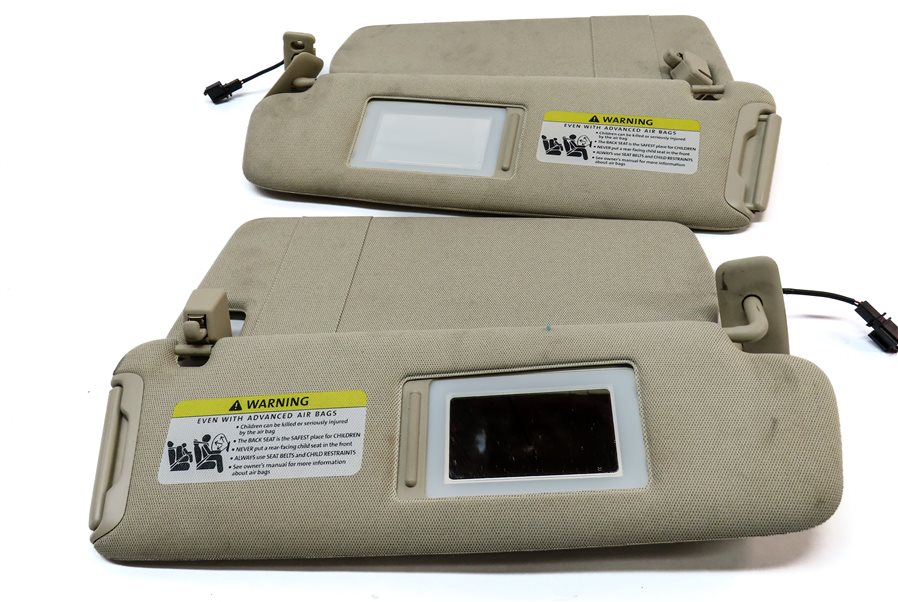 Thumbnail 4: 2007-2015 AUDI Q7 (4L) FRONT LEFT & RIGHT SUN VISOR SUNVISOR SHADE SET (Beige)