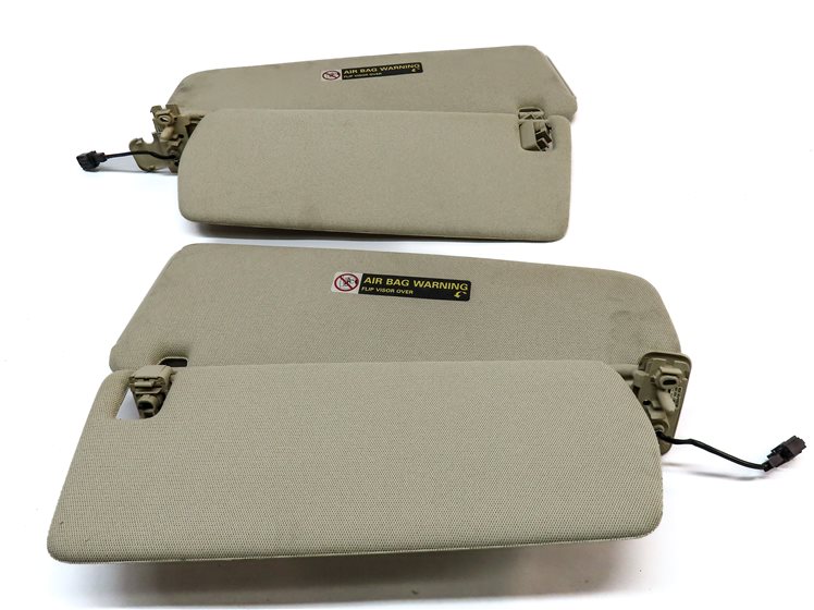 Thumbnail 5: 2007-2015 AUDI Q7 (4L) FRONT LEFT & RIGHT SUN VISOR SUNVISOR SHADE SET (Beige)
