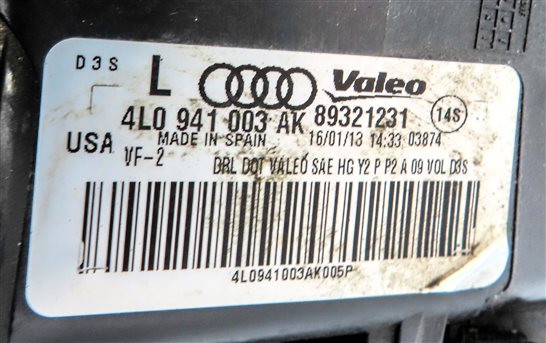 Thumbnail 9: 2010-2015 AUDI Q7 (4L) LEFT DRIVER XENON HID HEADLIGHT LIGHT LAMP (NON AFS)