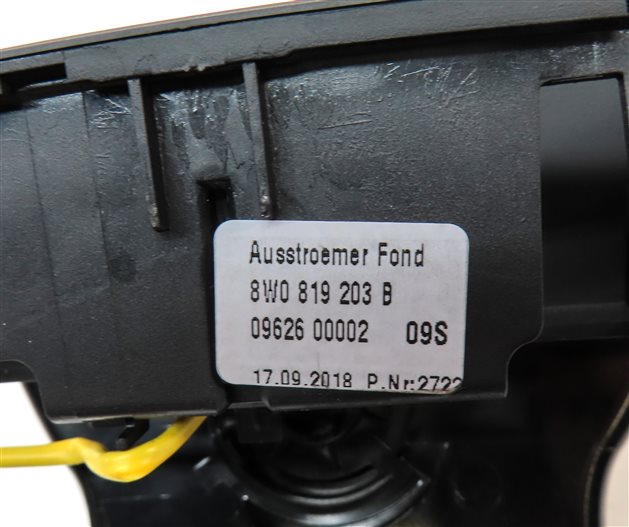 Thumbnail 6: 2019 AUDI S5 (B9) REAR CENTER CONSOLE HEAT AIR AC HVAC DUAL VENT (Black)