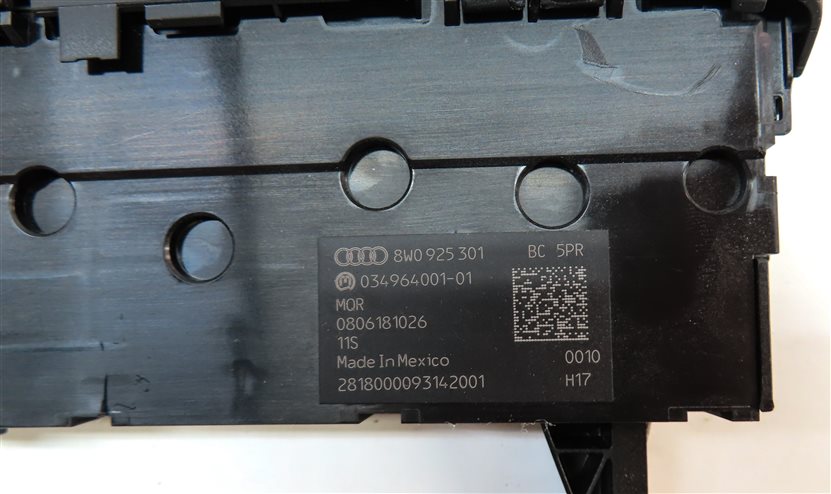 Thumbnail 6: 2019 AUDI S5 (B9) PARK ASSIST TRACTION CONTROL DRIVE SELECT BUTTON PANEL