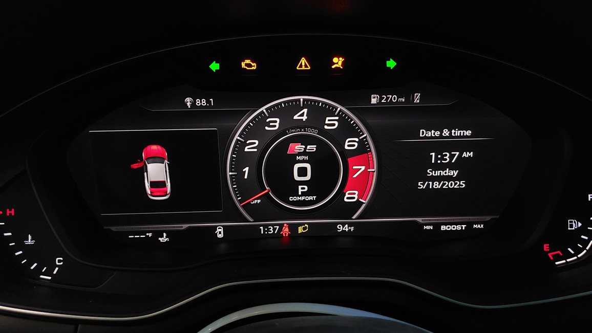 Thumbnail 2: 2019 AUDI S5 B9 3.0L CWGD TFSI ENGINE SPEEDOMETER BCM IMMOBILIZER MODULE KEY SET