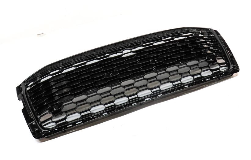 Thumbnail 3: 18-19 AUDI S5 (B9) FRONT CENTER MAIN GRILLE AFTERMARKET HONEYCOMB (GLOSS BLACK)