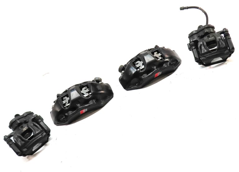 Thumbnail 3: 2018-2021 AUDI S5 B9 FRONT/REAR LEFT/RIGHT BRAKE CALIPER SET/4 (BLACK)