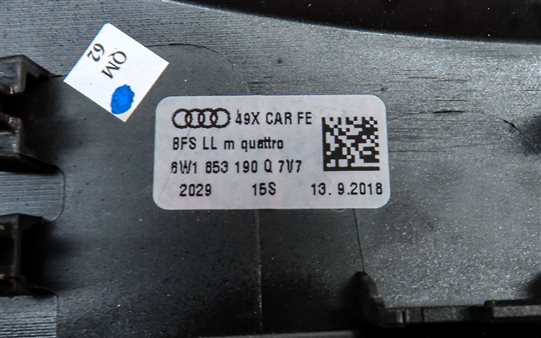 Thumbnail 14: 19 AUDI S5 (B9) INTERIOR DASH FRONT LEFT & RIGHT DOOR TRIM SET/6 (Carbon Atlas)