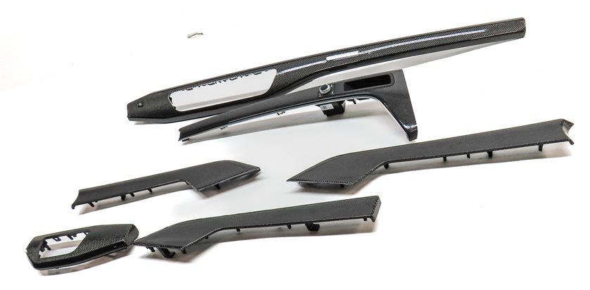 Thumbnail 2: 19 AUDI S5 (B9) INTERIOR DASH FRONT LEFT & RIGHT DOOR TRIM SET/6 (Carbon Atlas)