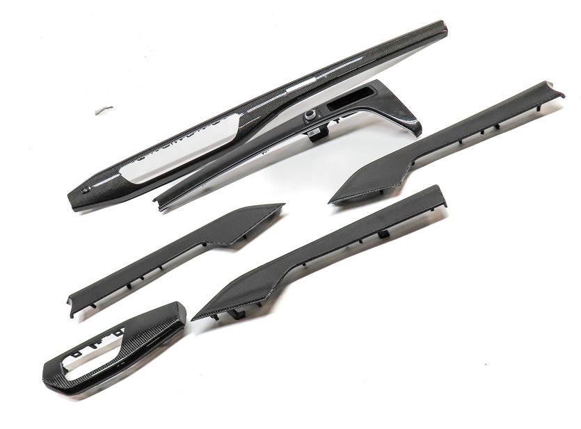 Thumbnail 3: 19 AUDI S5 (B9) INTERIOR DASH FRONT LEFT & RIGHT DOOR TRIM SET/6 (Carbon Atlas)