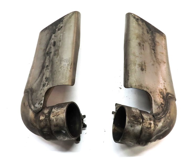 Thumbnail 4: 2004-2006 PORSCHE CAYENNE (955) REAR LEFT & RIGHT MUFFLER PIPE EXHAUST TIP SET-2