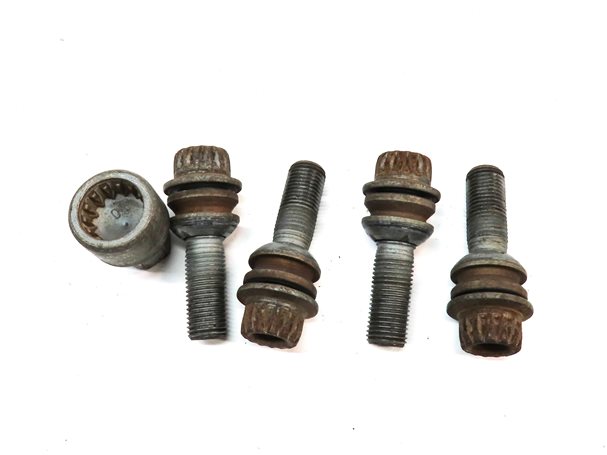 Thumbnail 4: 2004 PORSCHE CAYENNE (955) WHEEL RIM LUG NUT LOCK SET-2 w/KEY