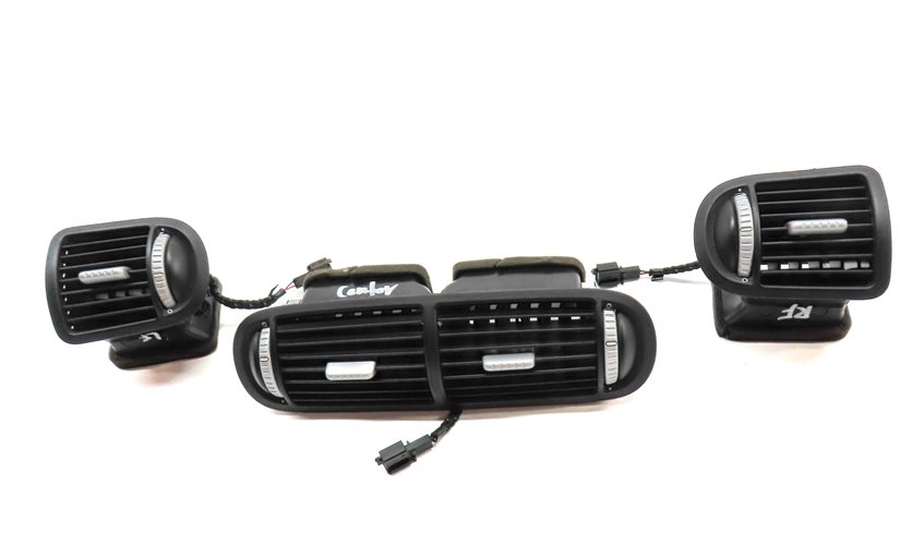 Thumbnail 2: 2004 PORSCHE CAYENNE (955) FRONT LEFT CENTER RIGHT DASH HEAT AIR AC VENT SET/3