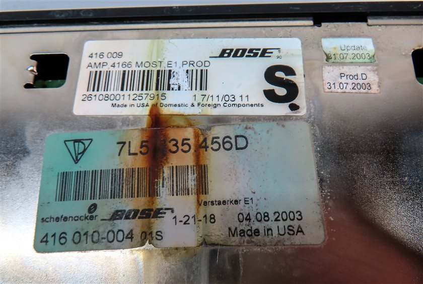 Thumbnail 6: 2004 PORSCHE CAYENNE (955) RADIO STEREO SPEAKER AMPLIFIER (BOSE)