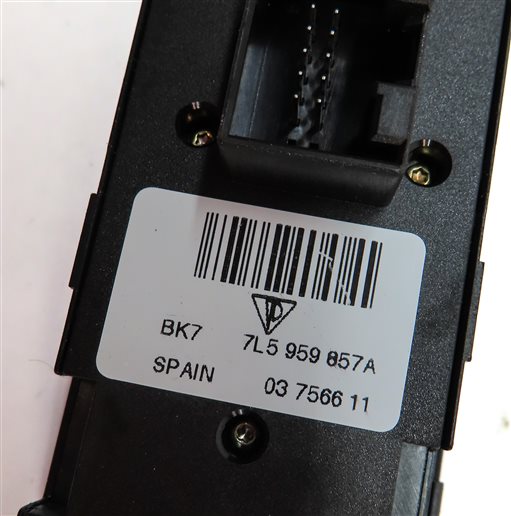 Thumbnail 7: 03-10 PORSCHE CAYENNE 955 957 LEFT FRONT DRIVER DOOR WINDOW SWITCH (BLACK)