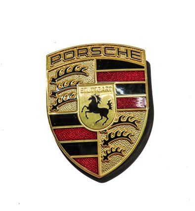 Thumbnail 2: 2004 PORSCHE CAYENNE (955) FRONT HOOD BONNET LID METAL LOGO EMBLEM BADGE