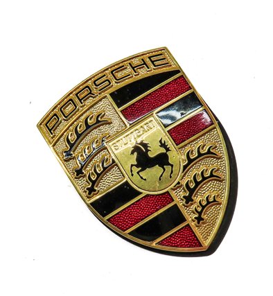 Thumbnail 3: 2004 PORSCHE CAYENNE (955) FRONT HOOD BONNET LID METAL LOGO EMBLEM BADGE