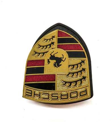 Thumbnail 4: 2004 PORSCHE CAYENNE (955) FRONT HOOD BONNET LID METAL LOGO EMBLEM BADGE
