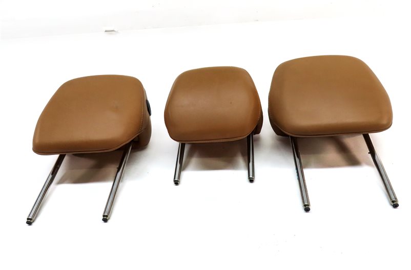 Thumbnail 2: 11-18 PORSCHE CAYENNE 958 REAR LEFT CENTER RIGHT SEAT HEADREST SET (Cognac Tan)