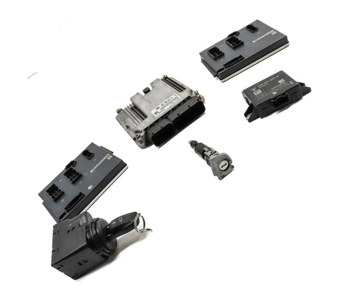 Thumbnail 3: 2015 PORSCHE CAYENNE HYBRID (958) 3.0L ENGINE ECM BCM IMMOBILIZER MODULE KEY SET