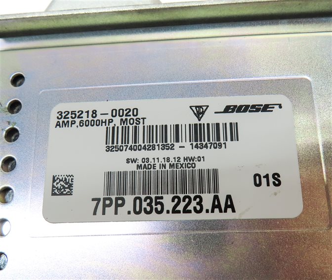 Thumbnail 7: 2011-2016 PORSCHE 911 MACAN CAYENNE (991 958 95B) BOSE AUDIO AMP AMPLIFIER