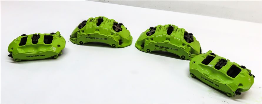 15-18 PORSCHE CAYENNE HYBRID 958 FRONT REAR LEFT RIGHT BREMBO BRAKE CALIPER SET