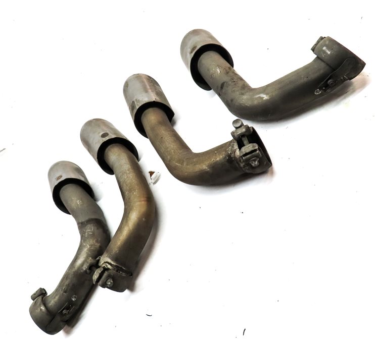 Thumbnail 3: 11-16 PORSCHE CAYENNE HYBRID (958) REAR LEFT & RIGHT MUFFLER EXHAUST TIP SET-4